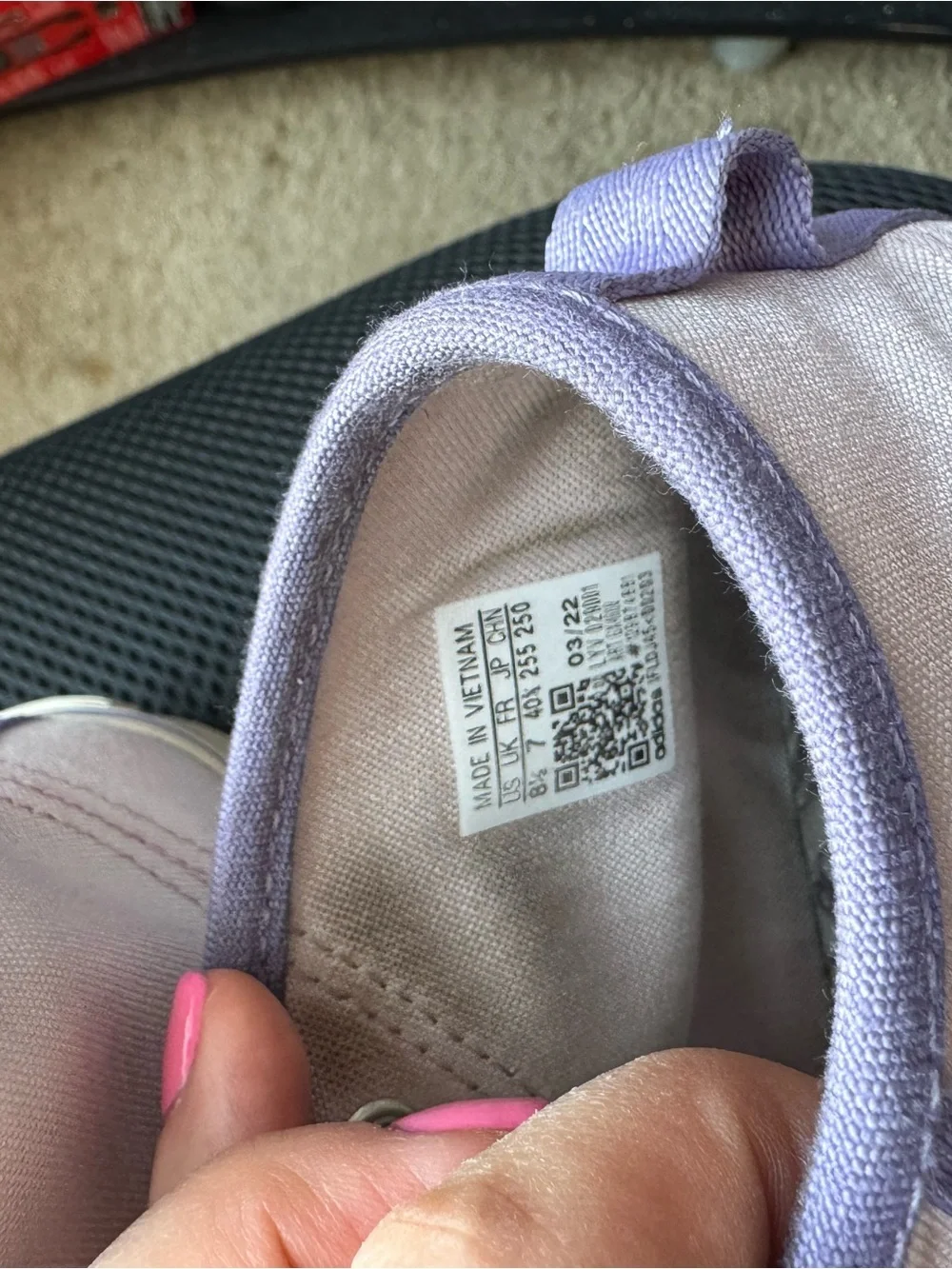 adidas x Parley Nizza Lavender High-Top Sneakers with Pink Stripes